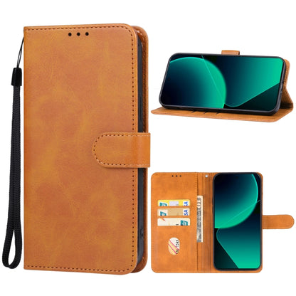 For Xiaomi 14 Pro Leather Phone Case(Brown) - Xiaomi Cases by buy2fix | Online Shopping UK | buy2fix