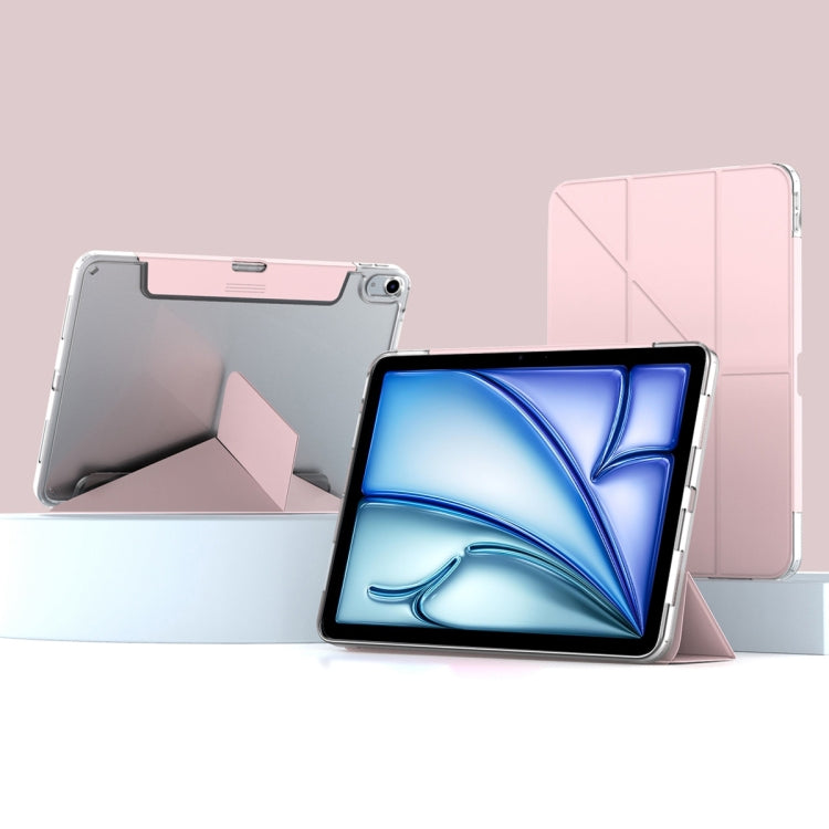 For iPad Air 11 2024 Mutural Deformation Stand Smart Leather Tablet Case(Pink) - iPad Air 11 2024 Cases by Mutural | Online Shopping UK | buy2fix