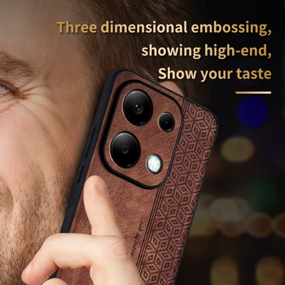 For Xiaomi Redmi Note 13 Pro 4G AZNS 3D Embossed Skin Feel Phone Case(Brown) - Note 13 Pro Cases by AZNS | Online Shopping UK | buy2fix