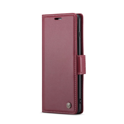 For Samsung Galaxy S10+ CaseMe 023 Butterfly Buckle Litchi Texture RFID Anti-theft Leather Phone Case(Wine Red) - Galaxy Phone Cases by CaseMe | Online Shopping UK | buy2fix