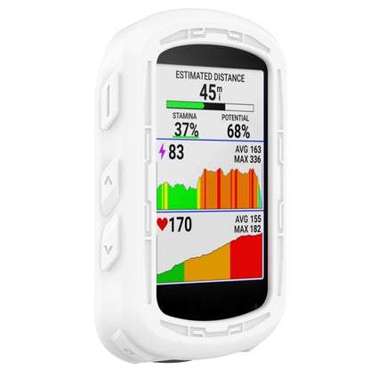 For Garmin Edge 840 / Edge 540 Stopwatch Armor Silicone Protective Case(White) - Watch Cases by buy2fix | Online Shopping UK | buy2fix