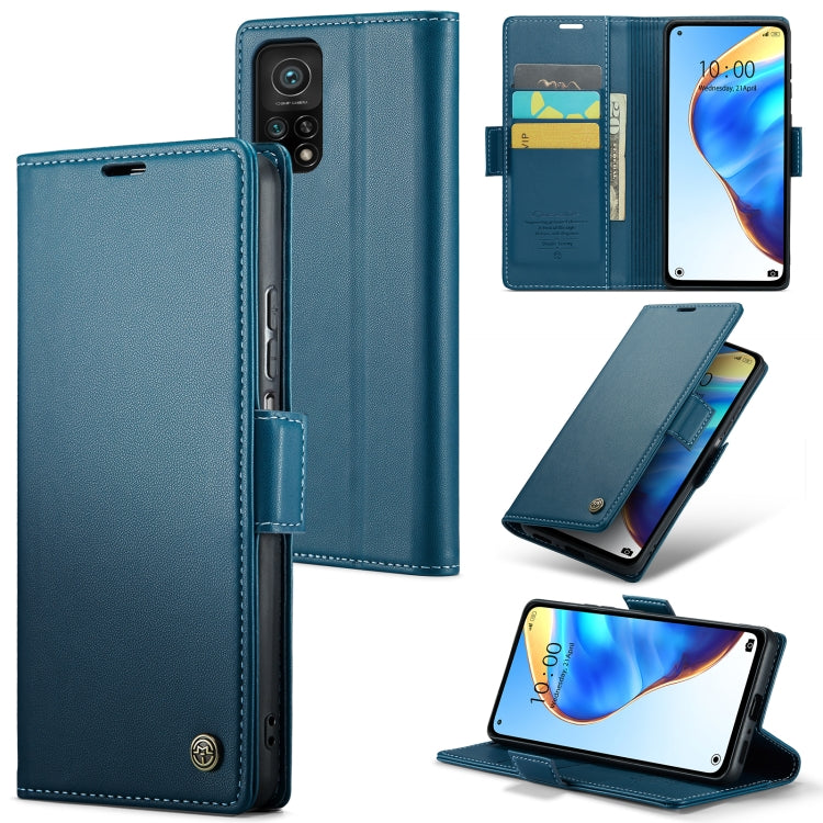 For Xiaomi Mi 10T 5G／10T Pro 5G CaseMe 023 Butterfly Buckle Litchi Texture RFID Anti-theft Leather Phone Case(Blue) - Xiaomi Cases by CaseMe | Online Shopping UK | buy2fix