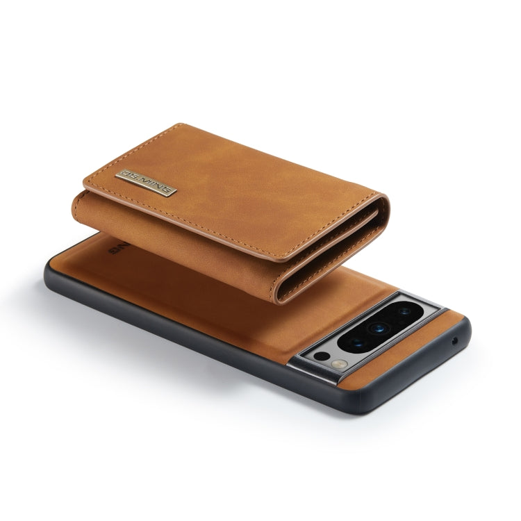 For Google Pixel 8 Pro DG.MING M1 Series 3-Fold Multi Card Wallet + Magnetic Phone Case(Brown) - Google Cases by DG.MING | Online Shopping UK | buy2fix