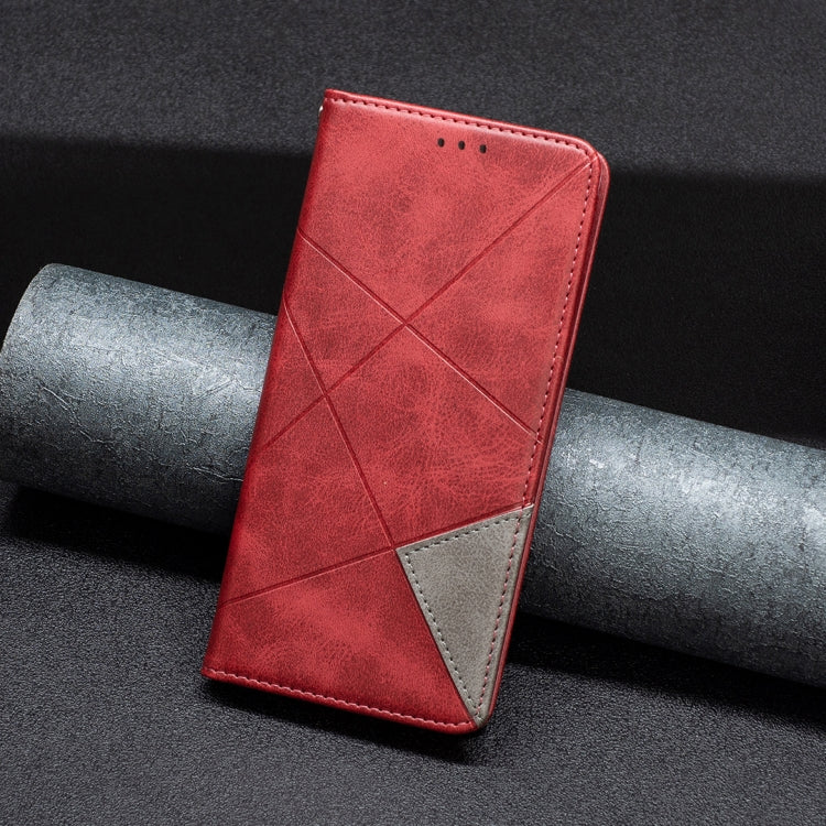 For Xiaomi Redmi K70E Rhombus Texture Magnetic Leather Phone Case(Red) - K70E Cases by buy2fix | Online Shopping UK | buy2fix