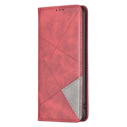 For Xiaomi Redmi K70E Rhombus Texture Magnetic Leather Phone Case(Red) - K70E Cases by buy2fix | Online Shopping UK | buy2fix