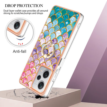 For Xiaomi Redmi Note 12 Pro+ Global Electroplating IMD TPU Phone Case with Ring(Colorful Scales) - Xiaomi Cases by buy2fix | Online Shopping UK | buy2fix