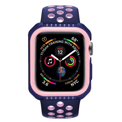 For Apple Watch Series 3 & 2 & 1 42mm Shockproof Two Color Protective Case(Blue Pink) - Watch Cases by buy2fix | Online Shopping UK | buy2fix