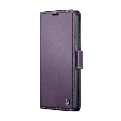 For OPPO Reno8 Pro 5G Global CaseMe 023 Butterfly Buckle Litchi Texture RFID Anti-theft Leather Phone Case(Pearly Purple) - OPPO Cases by CaseMe | Online Shopping UK | buy2fix