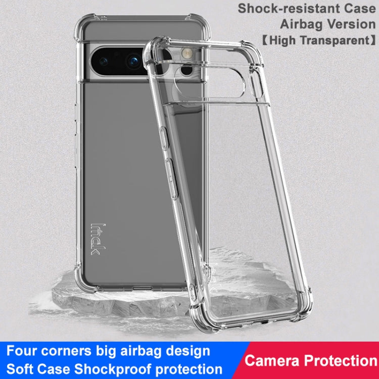 For Google Pixel 8 Pro imak Shockproof Airbag TPU Phone Case(Transparent) - Google Cases by imak | Online Shopping UK | buy2fix