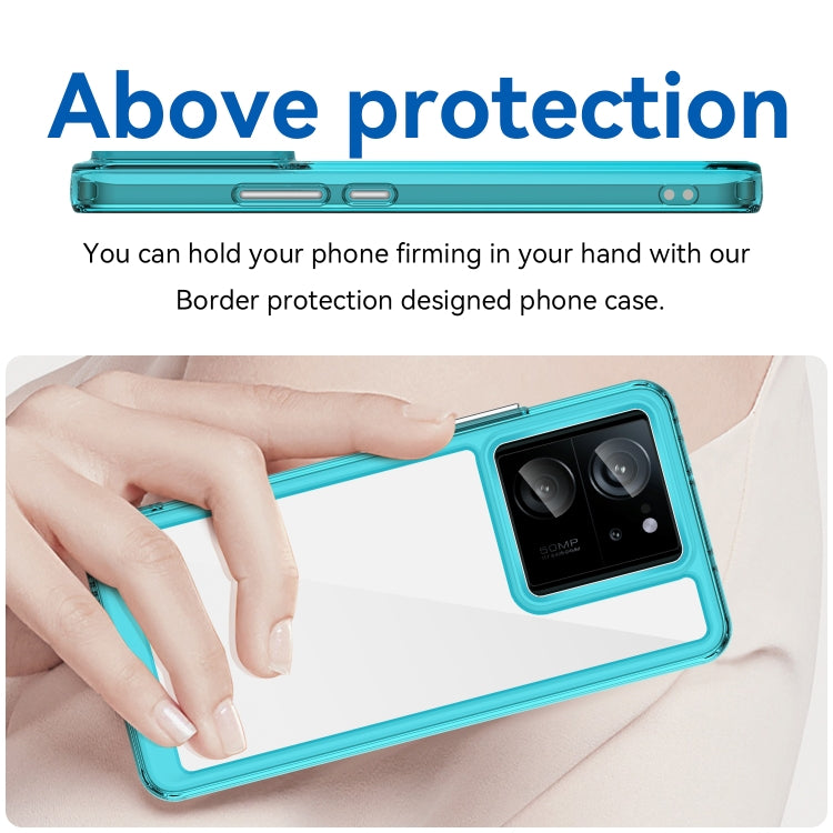 For Xiaomi Redmi K60 Ultra Colorful Series Acrylic Hybrid TPU Phone Case(Transparent Blue) - Redmi K60 Ultra Cases by buy2fix | Online Shopping UK | buy2fix