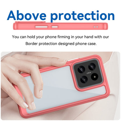 For Xiaomi 14 Colorful Series Acrylic Hybrid TPU Phone Case(Red) - 14 Cases by buy2fix | Online Shopping UK | buy2fix