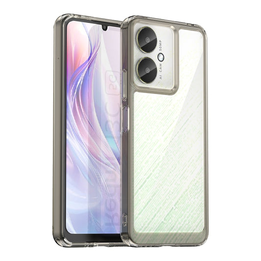 For Xiaomi Redmi 13C 5G Colorful Series Acrylic Hybrid TPU Phone Case(Transparent Grey) - 13C Cases by buy2fix | Online Shopping UK | buy2fix