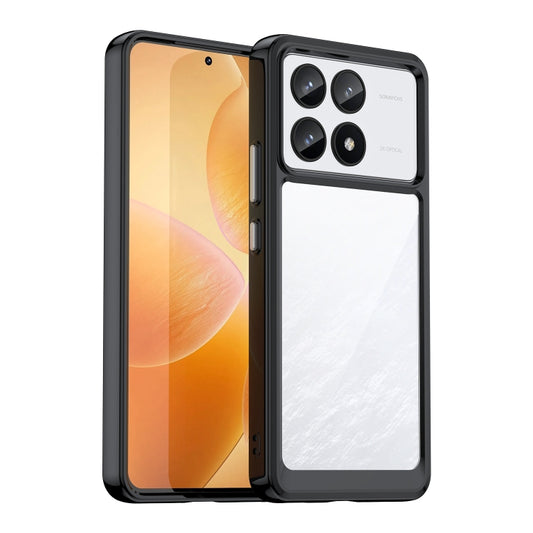 For Xiaomi Redmi K70 Colorful Series Acrylic Hybrid TPU Phone Case(Black) - K70 Cases by buy2fix | Online Shopping UK | buy2fix