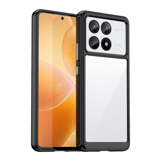 For Xiaomi Redmi K70E Colorful Series Acrylic Hybrid TPU Phone Case(Black) - K70E Cases by buy2fix | Online Shopping UK | buy2fix