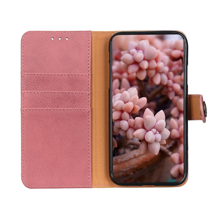 For Xiaomi Redmi Note 13 Pro 4G/Poco M6 Pro 4G KHAZNEH Cowhide Texture Flip Leather Phone Case(Pink) - Note 13 Pro Cases by buy2fix | Online Shopping UK | buy2fix