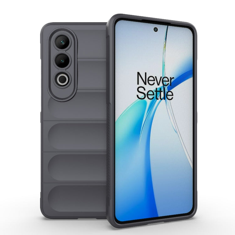 For OnePlus Nord CE4 5G Global Magic Shield TPU + Flannel Phone Case(Dark Grey) - OnePlus Cases by buy2fix | Online Shopping UK | buy2fix