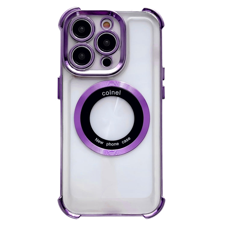 For iPhone 11 Pro Max 6D Electroplating Armor Magsafe Phone Case(Purple) - iPhone 11 Pro Max Cases by buy2fix | Online Shopping UK | buy2fix