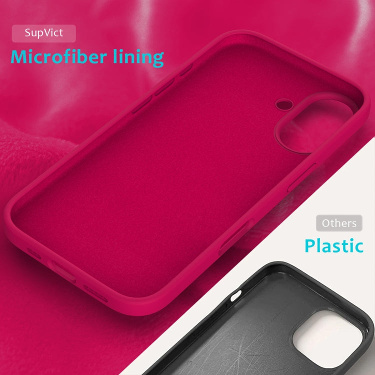 For iPhone 16 Solid Color Silicone Phone Case(Rose Red) - More iPhone Cases by buy2fix | Online Shopping UK | buy2fix