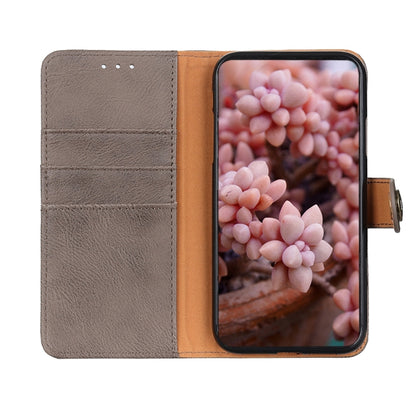 For iPhone SE 2024 KHAZNEH Cowhide Texture Horizontal Flip Leather Phone Case(Khaki) - More iPhone Cases by buy2fix | Online Shopping UK | buy2fix