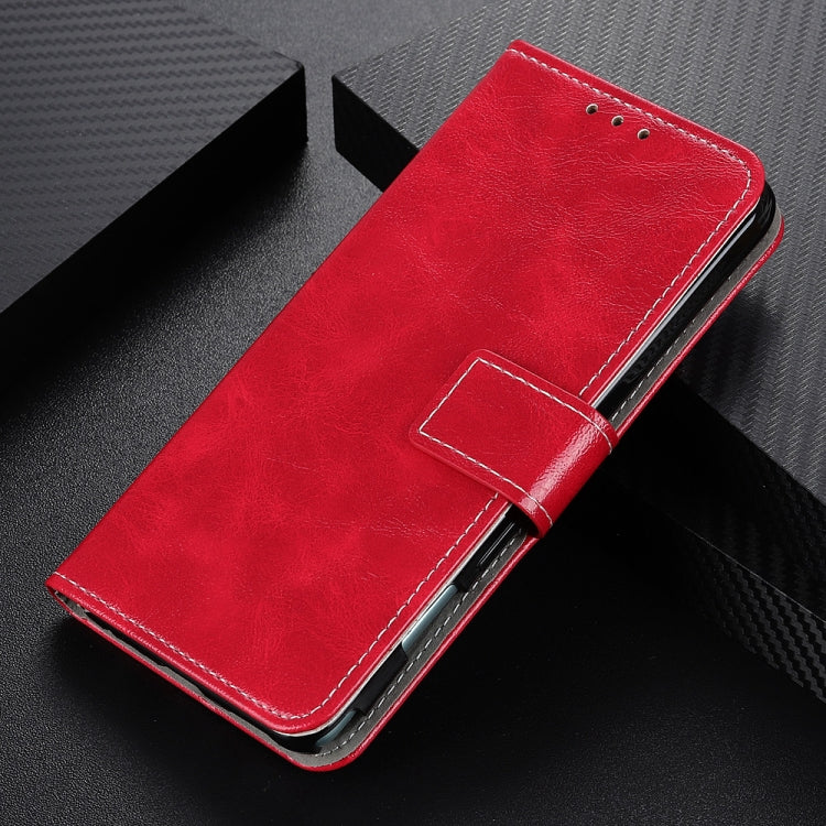 For iPhone 16e Retro Crazy Horse Texture Horizontal Flip Leather Phone Case(Red) - iPhone 16e Cases by buy2fix | Online Shopping UK | buy2fix