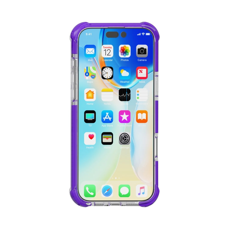 For iPhone 16 Pro Max Four-corner Shockproof TPU + Acrylic Phone Case(Purple) - iPhone 16 Pro Max Cases by buy2fix | Online Shopping UK | buy2fix