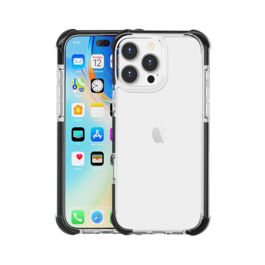 For iPhone 16 Pro Max Four-corner Shockproof TPU + Acrylic Phone Case(Black + Transparent) - iPhone 16 Pro Max Cases by buy2fix | Online Shopping UK | buy2fix