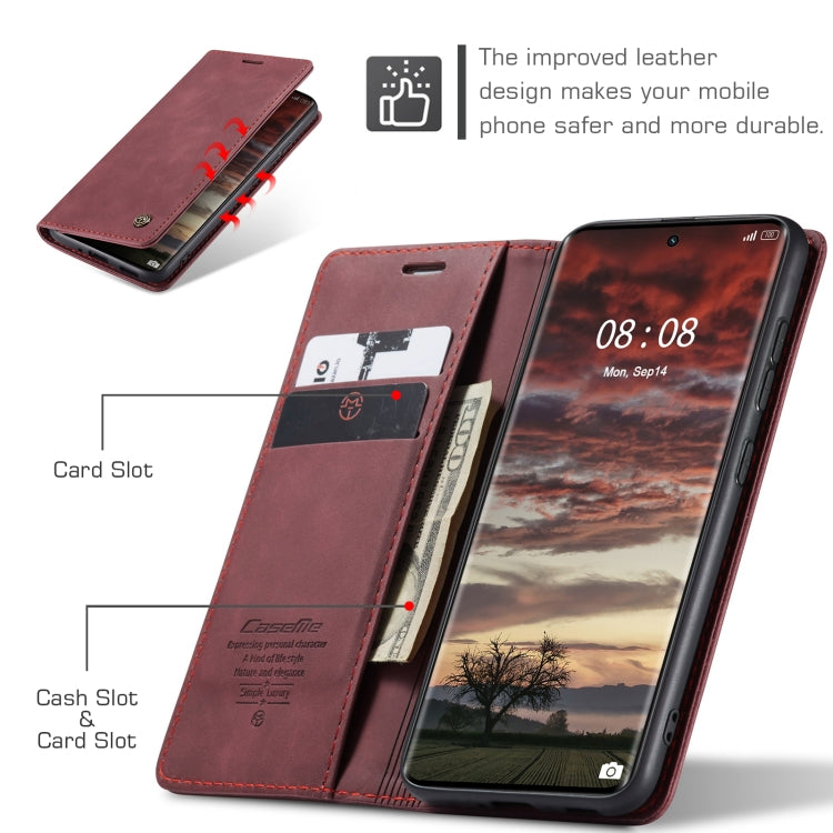 For Realme 11 Pro／Realme 11 Pro+ CaseMe 013 Multifunctional Horizontal Flip Leather Phone Case(Wine Red) - Realme Cases by CaseMe | Online Shopping UK | buy2fix