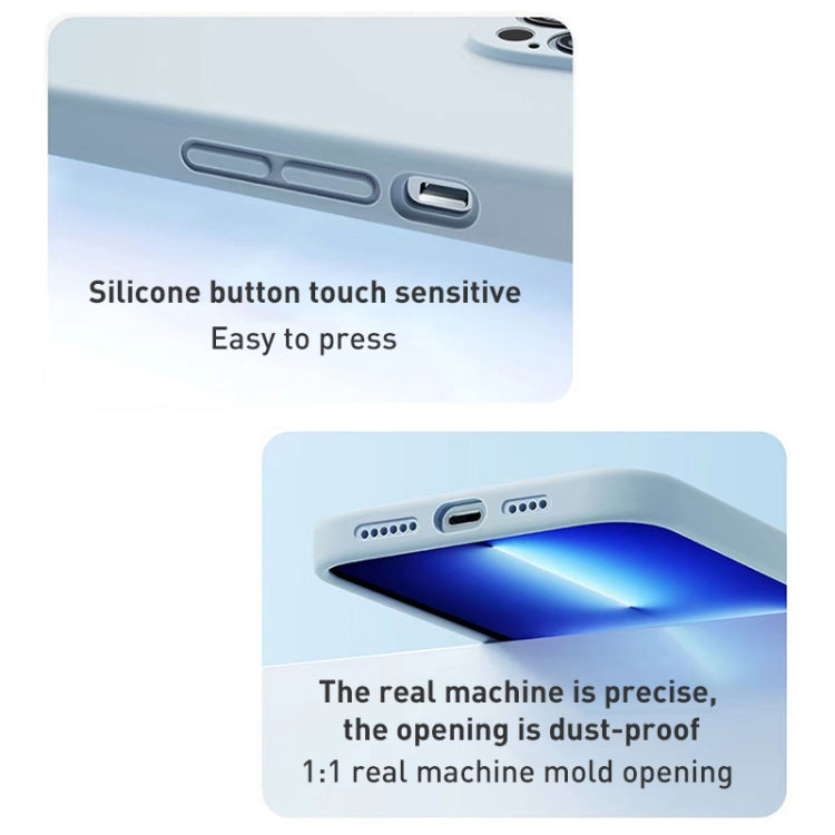 For iPhone 13 Pro Liquid Silicone MagSafe Precision Hole Phone Case(White) - iPhone 13 Pro Cases by buy2fix | Online Shopping UK | buy2fix