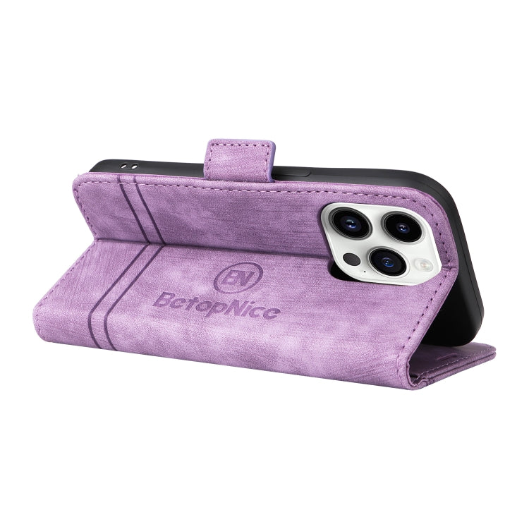 For iPhone 15 Pro Max BETOPNICE Dual-side Buckle Leather Phone Case(Purple) - iPhone 15 Pro Max Cases by BETOPNICE | Online Shopping UK | buy2fix