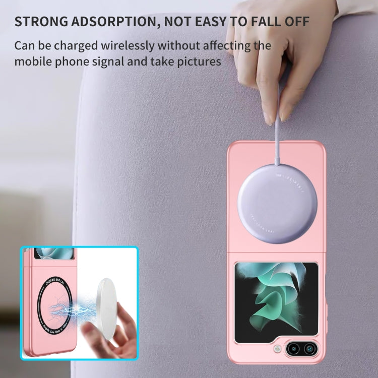 For Samsung Galaxy Z Flip6 5G Magsafe Magnetic Folding PC Phone Case(Pink) - Galaxy Z Flip6 5G Cases by buy2fix | Online Shopping UK | buy2fix