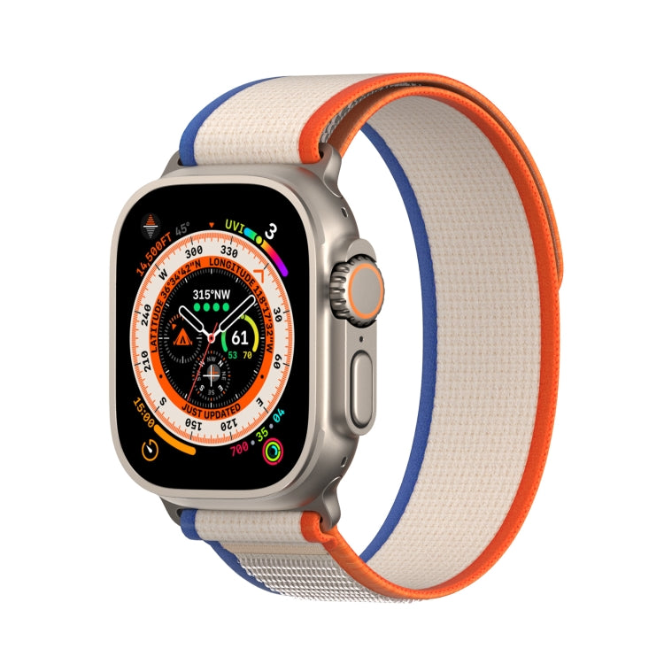 For Apple Watch SE 44mm DUX DUCIS YJ Series Nylon Watch Band(Orange Beige) - Watch Bands by DUX DUCIS | Online Shopping UK | buy2fix