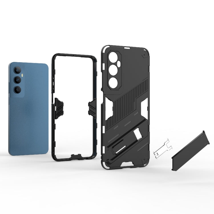 For Realme C65 4G Global Punk Armor 2 in 1 PC + TPU Phone Case with Holder(Green) - Realme Cases by buy2fix | Online Shopping UK | buy2fix