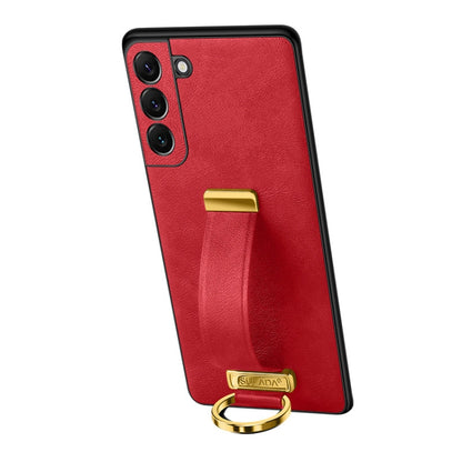 For Samsung Galaxy S24+ 5G SULADA PC Hybrid Leather Texture Skin Feel Shockproof Phone Case(Red) - Galaxy S24+ 5G Cases by SULADA | Online Shopping UK | buy2fix