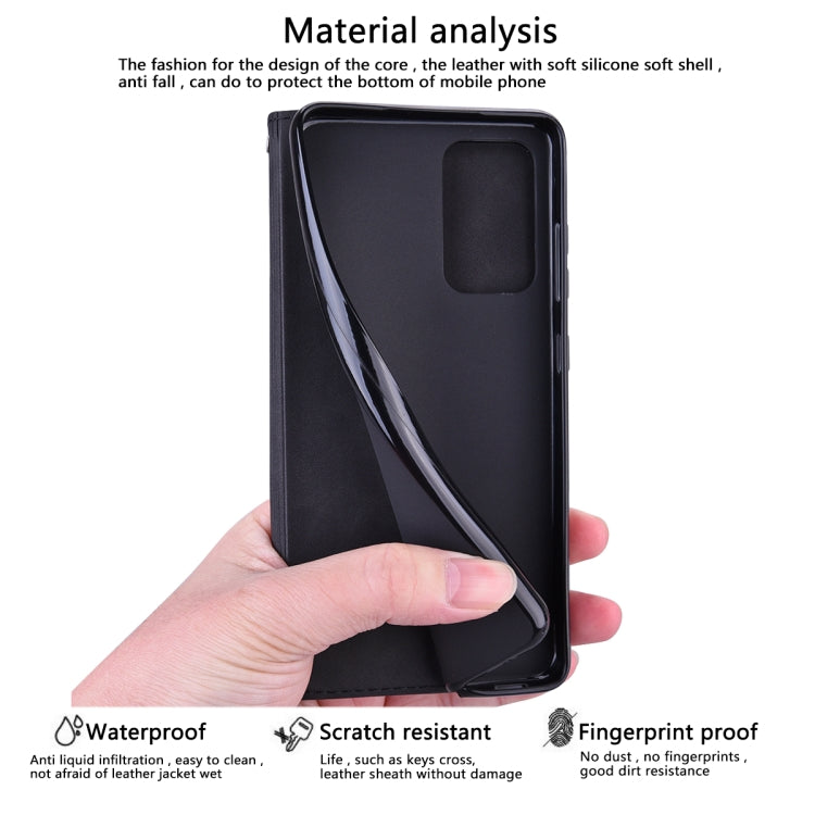 For Samsung Galaxy S23+ 5G Frosted Business Magnetic Horizontal Flip PU Phone Case(Black) - Galaxy S23+ 5G Cases by buy2fix | Online Shopping UK | buy2fix