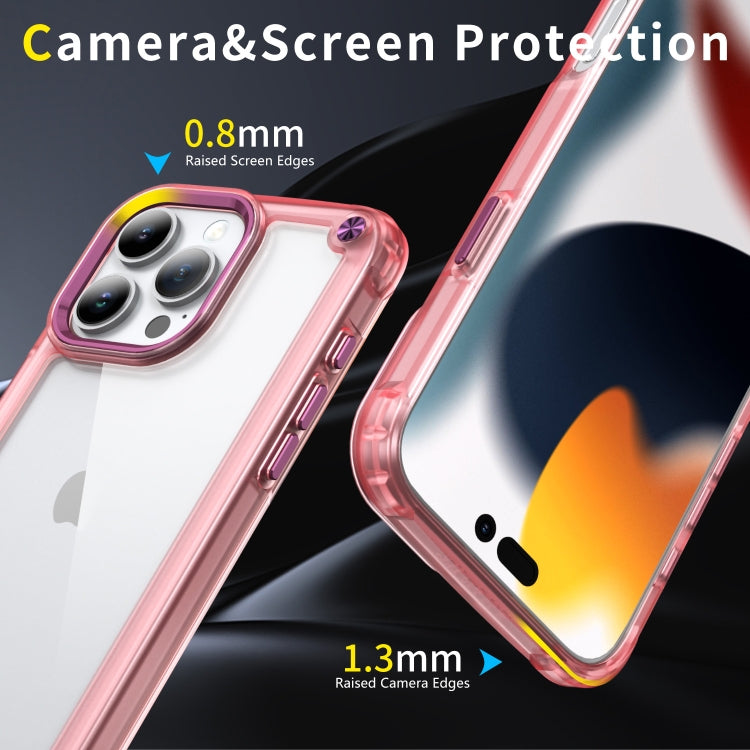 For iPhone 16 Pro Skin Feel TPU + PC Phone Case(Transparent Pink) - iPhone 16 Pro Cases by buy2fix | Online Shopping UK | buy2fix