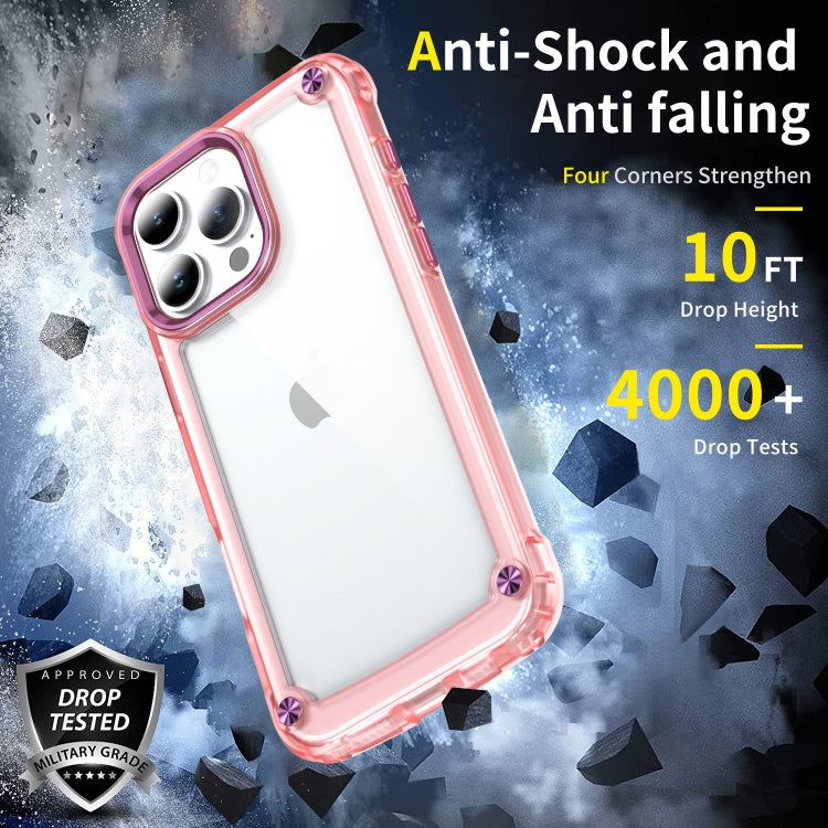 For iPhone 16 Pro Skin Feel TPU + PC Phone Case(Transparent Pink) - iPhone 16 Pro Cases by buy2fix | Online Shopping UK | buy2fix