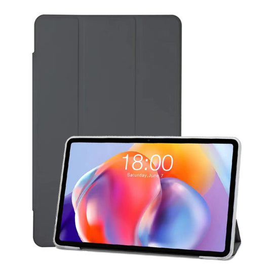 For Teclast T40S 3-Fold Holder Folio Leather Tablet Smart Case(Grey) - Teclast by TECLAST | Online Shopping UK | buy2fix