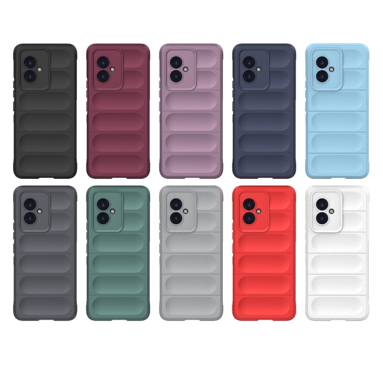 For Honor 100 5G Magic Shield TPU + Flannel Phone Case(Light Blue) - Honor Cases by buy2fix | Online Shopping UK | buy2fix