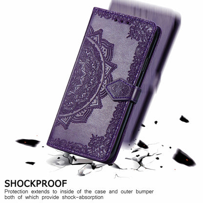 For Ulefone Note 16 Pro Mandala Flower Embossed Leather Phone Case(Purple) - Ulefone Cases by buy2fix | Online Shopping UK | buy2fix