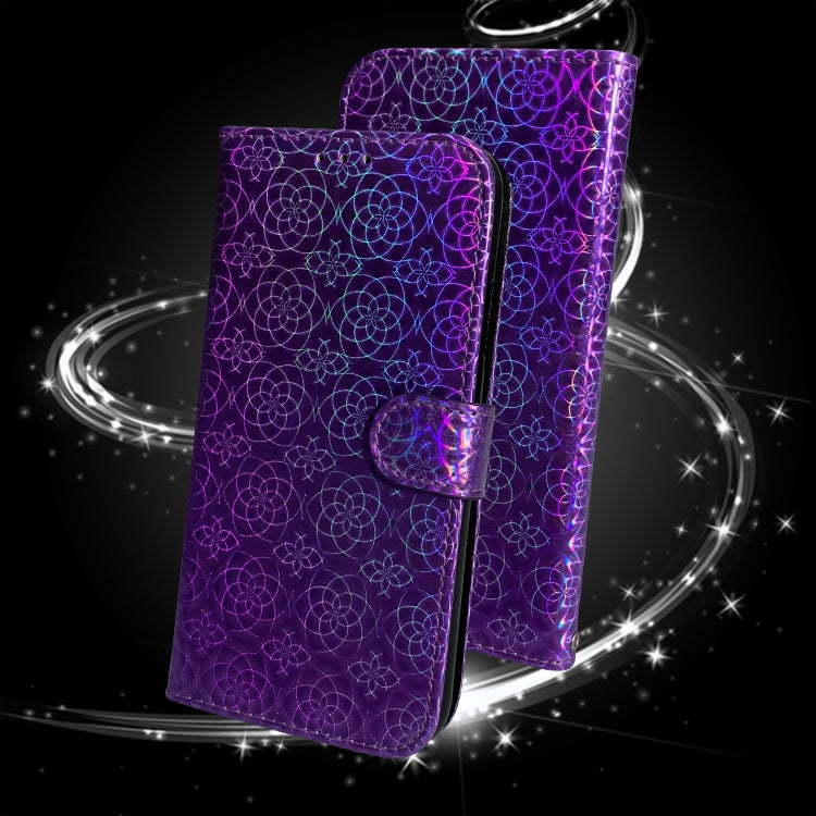 For iPhone 16 Pro Colorful Magnetic Buckle Leather Phone Case(Purple) - iPhone 16 Pro Cases by buy2fix | Online Shopping UK | buy2fix