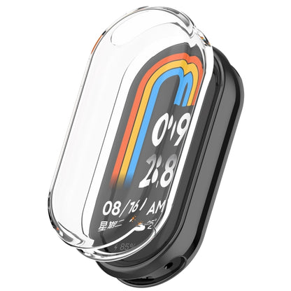 For Xiaomi Mi Band 8 Full Coverage TPU Electroplating Watch Protective Case(Transparent) - Watch Cases by buy2fix | Online Shopping UK | buy2fix