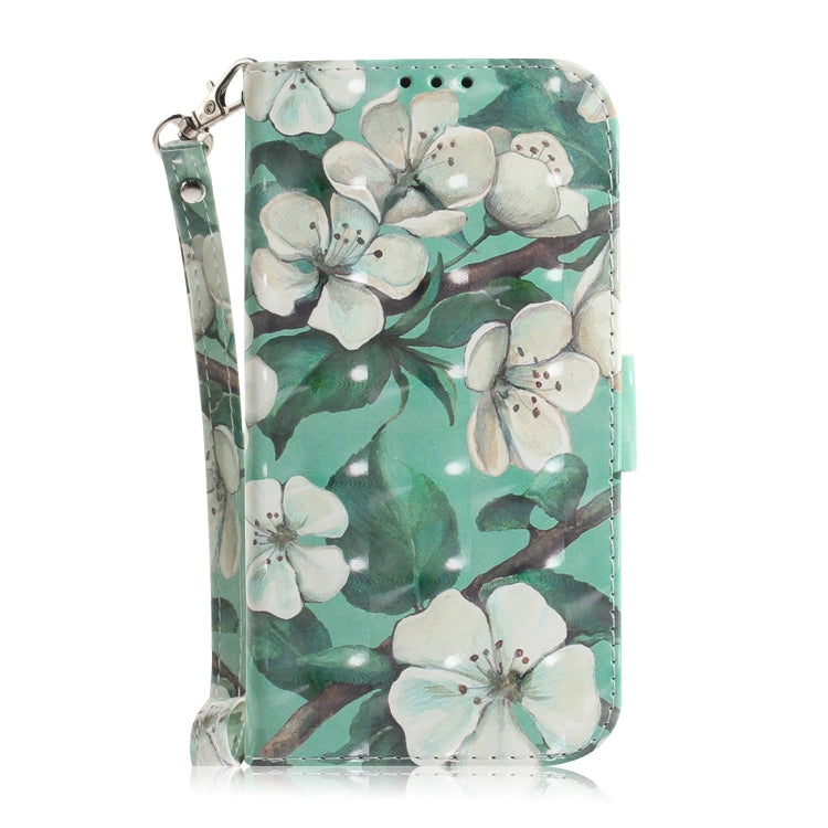 For iPhone 16 Pro 3D Colored Horizontal Flip Leather Phone Case(Watercolor Flower) - iPhone 16 Pro Cases by buy2fix | Online Shopping UK | buy2fix