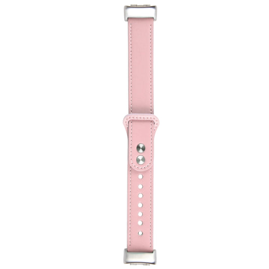 For Fitbit Charge 5 PU Leather Replacement Watch Band(Pink) - Watch Bands by buy2fix | Online Shopping UK | buy2fix