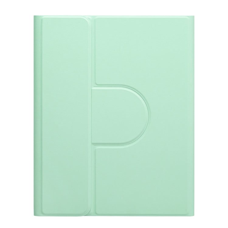 For iPad 10.2 2021 / Air 2019 Square Button 360 Degree Rotatable Bluetooth Keyboard Leather Case(Mint Green) - Universal by buy2fix | Online Shopping UK | buy2fix