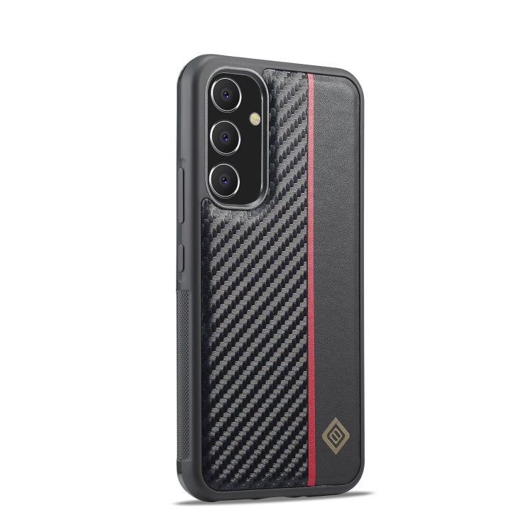 For Samsung Galaxy A24 LC.IMEEKE 3 in 1 Carbon Fiber Texture Shockproof Phone Case(Black) - Galaxy Phone Cases by LC.IMEEKE | Online Shopping UK | buy2fix