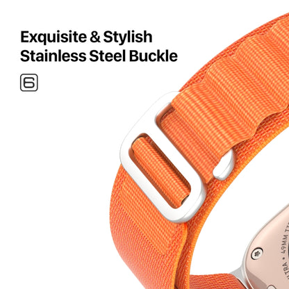 For Apple Watch Series 7 41mm DUX DUCIS GS Series Nylon Loop Watch Band(Orange) - Watch Bands by DUX DUCIS | Online Shopping UK | buy2fix