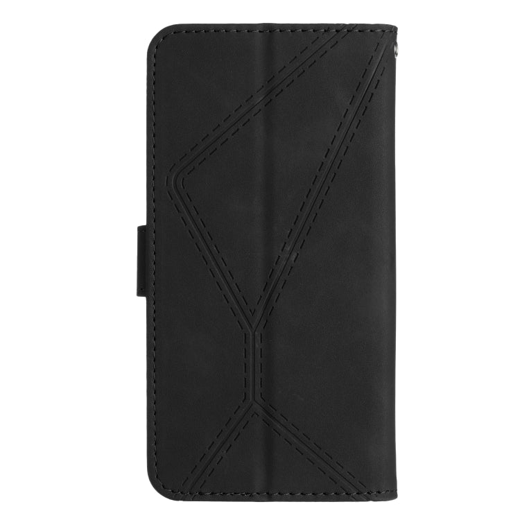 For Samsung Galaxy A15 Stitching Embossed Leather Phone Case(Black) - Galaxy Phone Cases by buy2fix | Online Shopping UK | buy2fix