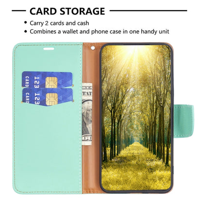 For Samsung Galaxy A55 Litchi Texture Pure Color Flip Leather Phone Case(Green) - Galaxy Phone Cases by buy2fix | Online Shopping UK | buy2fix