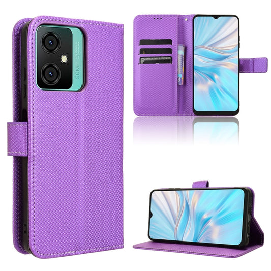 For Blackview Oscal C70 Diamond Texture Leather Phone Case(Purple) - More Brand by buy2fix | Online Shopping UK | buy2fix