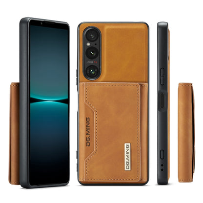 For Sony Xperia 1 VI DG.MING M2 Series 3-Fold Multi Card Bag + Magnetic Phone Case(Brown) - Sony Cases by DG.MING | Online Shopping UK | buy2fix